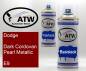 Preview: Dodge, Dark Cordovan Pearl Metallic, E9: 400ml Sprühdose + 400ml Klarlack - Set, von ATW Autoteile West.